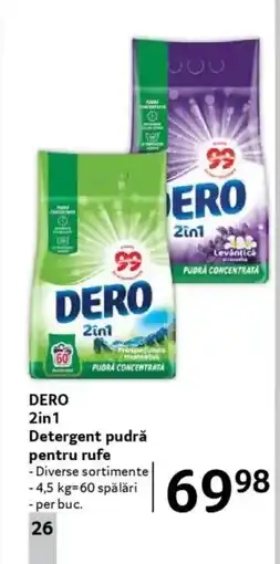 Selgros DERO 2in1 Detergent pudră pentru rufe Ofertă
