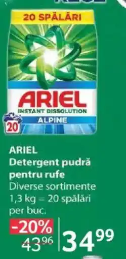 Selgros ARIEL Detergent pudră pentru rufe Ofertă