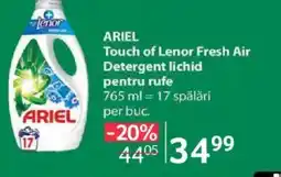 Selgros ARIEL Touch of Lenor Fresh Air Detergent lichid pentru rufe Ofertă
