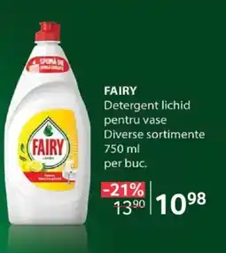 Selgros FAIRY Detergent lichid pentru vase Ofertă