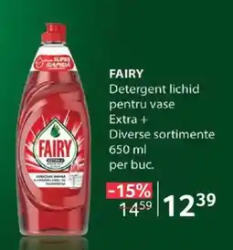 Selgros FAIRY Detergent lichid pentru vase Extra + Ofertă