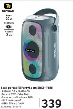 Selgros Boxǎ portabilă PartyBoom SRXS-PB55 Ofertă
