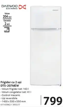 Selgros Frigider cu 2 uși DTS-207MEW Ofertă