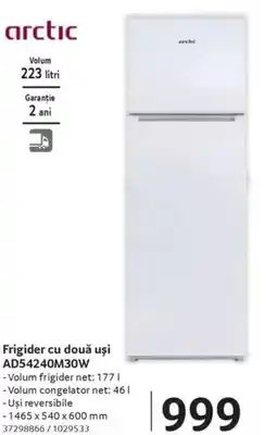 Selgros Arctic Frigider cu două uşi AD54240M30W Ofertă