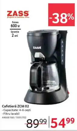 Selgros ZASS Cafetierǎ ZCM 02 Ofertă
