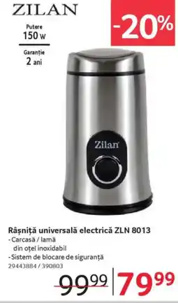 Selgros ZILAN Râșniță universală electrică ZLN 8013 Ofertă