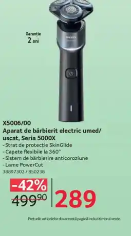 Selgros PHILIPX5006/00 Aparat de bărbierit electric umed/ uscat, Seria 5000X Ofertă