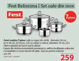 Selgros Fest Belissima | Set oale din inox Ofertă