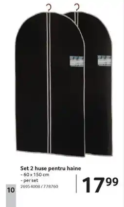 Selgros Set 2 huse pentru haine Ofertă