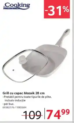 Selgros Grill cu capac Mozaik 28 cm Ofertă