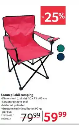 Selgros Scaun pliabil camping Ofertă