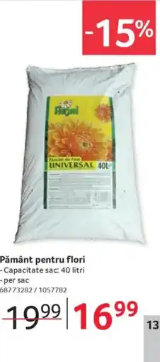 Selgros Pământ pentru flori Ofertă
