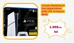Altex Consola PlayStation 5 Slim Digital Edition (PS5) 1TB, D-Chassis, White Ofertă