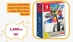 Altex Consola NINTENDO Switch OLED White + Super Mario Bros Wonder Ofertă