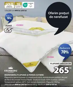 JYSK Beerenberg plapumă şi pernă cu fibre Ofertă
