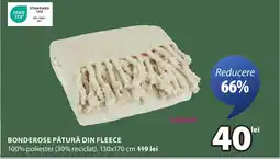 JYSK Bonderose pătură din fleece Ofertă