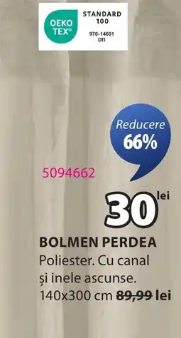 JYSK Bolmen perdea Ofertă