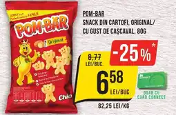 Mega Image POM-BAR Snack din cartofi, original/ cu gust de cașcaval Ofertă