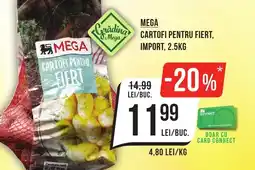 Mega Image Mega cartofi pentru fiert, import Ofertă