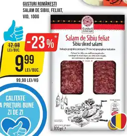 Mega Image Gusturi românesti salam de sibiu, feliat, vid Ofertă