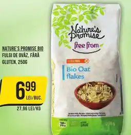 Mega Image Nature's promise bio fulgi de ovăz, fără gluten Ofertă