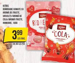 KITBIS Bomboane gumate cu aroma de fructe, ursuleţi/aromă de cola/aromă fructe, inimoare