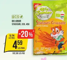Mega Image Bio junior sticksuri, eco Ofertă