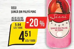 Mega Image Sissi şuncă din pulpă porc Ofertă