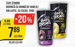 Stay strong budincă cu aromă de vanilie/ din lapte, cu cacao