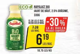 Mega Image Napolact bio iaurt de băut, 2.5% grăsime Ofertă