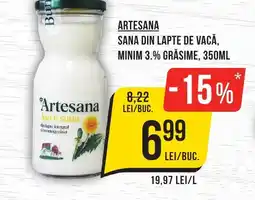 Mega Image Artesana sana din lapte de vacă, minim 3.% grăsime Ofertă