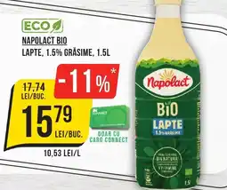 Mega Image Napolact bio lapte, 1.5% grăsime Ofertă