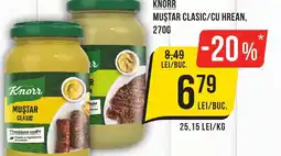 Mega Image Knorr muştar clasic/cu hrean Ofertă