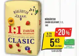 Mărgăritar zahar gelifiant, 1:1