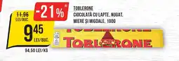 Mega Image Toblerone ciocolată cu lapte, nugat, miere și migdale Ofertă