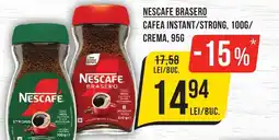 Mega Image Nescafe brasero cafea instant/strong, 100g/ crema Ofertă