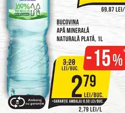 Mega Image Bucovina apă minerală naturală plată Ofertă
