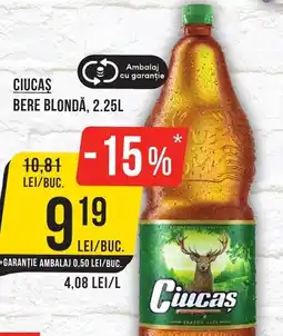 Mega Image Ciucas bere blondă Ofertă