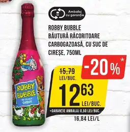 Mega Image Robby bubble băutură răcoritoare carbogazoasă, cu suc de cireșe Ofertă