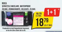 Nivea șervețele micelare, waterproof, 20 buc./demachiante, delicate, 25 buc.