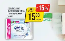Mega Image Zewa exclusive hârtie igienică umedă, sensitive/almond Ofertă