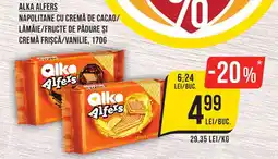 Mega Image Alka alfers napolitane cu cremă de cacao/ lămâie/fructe de pădure și cremă frișcă/vanilie Ofertă