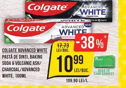Mega Image Colgate advanced white pastă de dinți, baking soda&volcanic ash/ charcoal/advanced white Ofertă