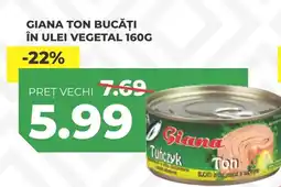 Giana ton bucăți în ulei vegetal