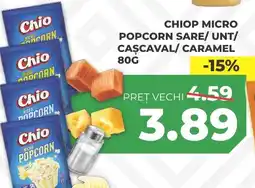 Chiop micro popcorn sare/unt/ cascaval/caramel