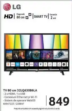 Selgros TV 80 cm 32LQ630B6LA Ofertă
