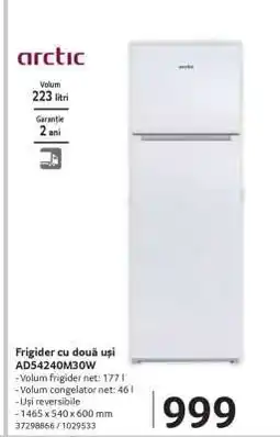 Selgros Frigider cu două uși AD54240M30W Ofertă