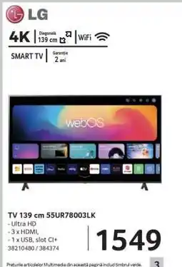 Selgros TV 139 cm 55UR78003LK Ofertă