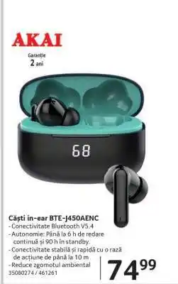 Selgros Căști in-ear BTE-J450AENC Ofertă