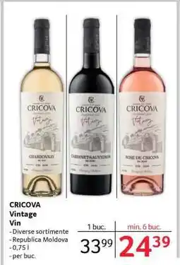 Selgros CRICOVA Vintage Vin Ofertă